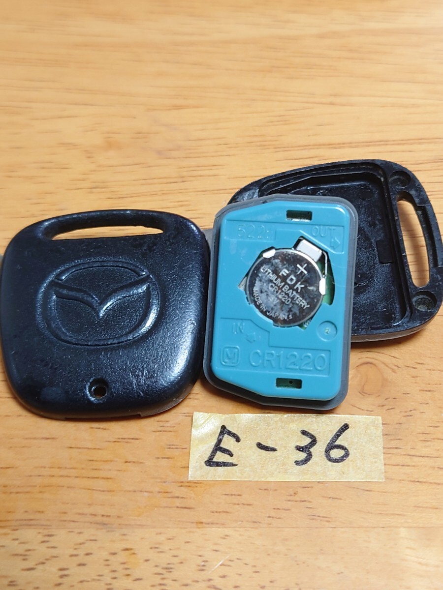 E-36マツダ MAZDA 純正 キーレス 1ボタン 【青基盤】AZワゴン等 (ピノ/アルト/モコ/スクラム/ワゴンR/MRワゴン) 追跡あり・匿名配送拍卖