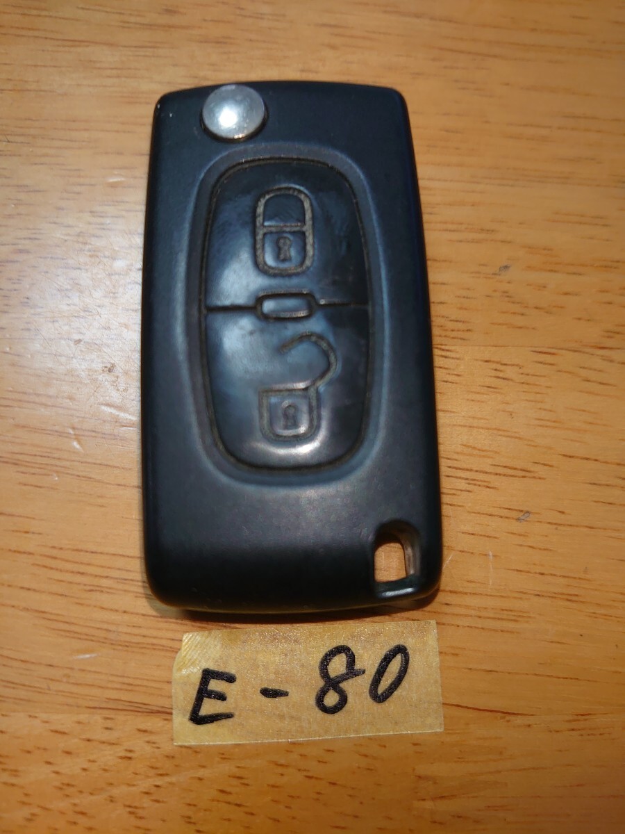 E-80 シトロエン 純正 キーレス 2ボタン 基盤PCI1-0731300252-5A JC1-120314-0-A 周波数確認済み!拍卖