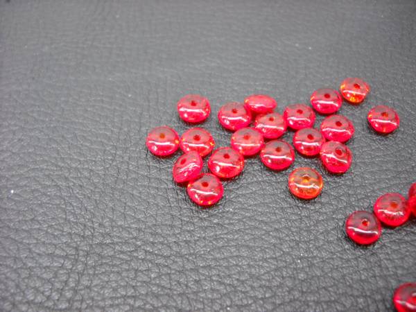 ガラスビーズ 赤 アメリカ ネイティブ インディアン 10個セット 6ミリ拍卖
