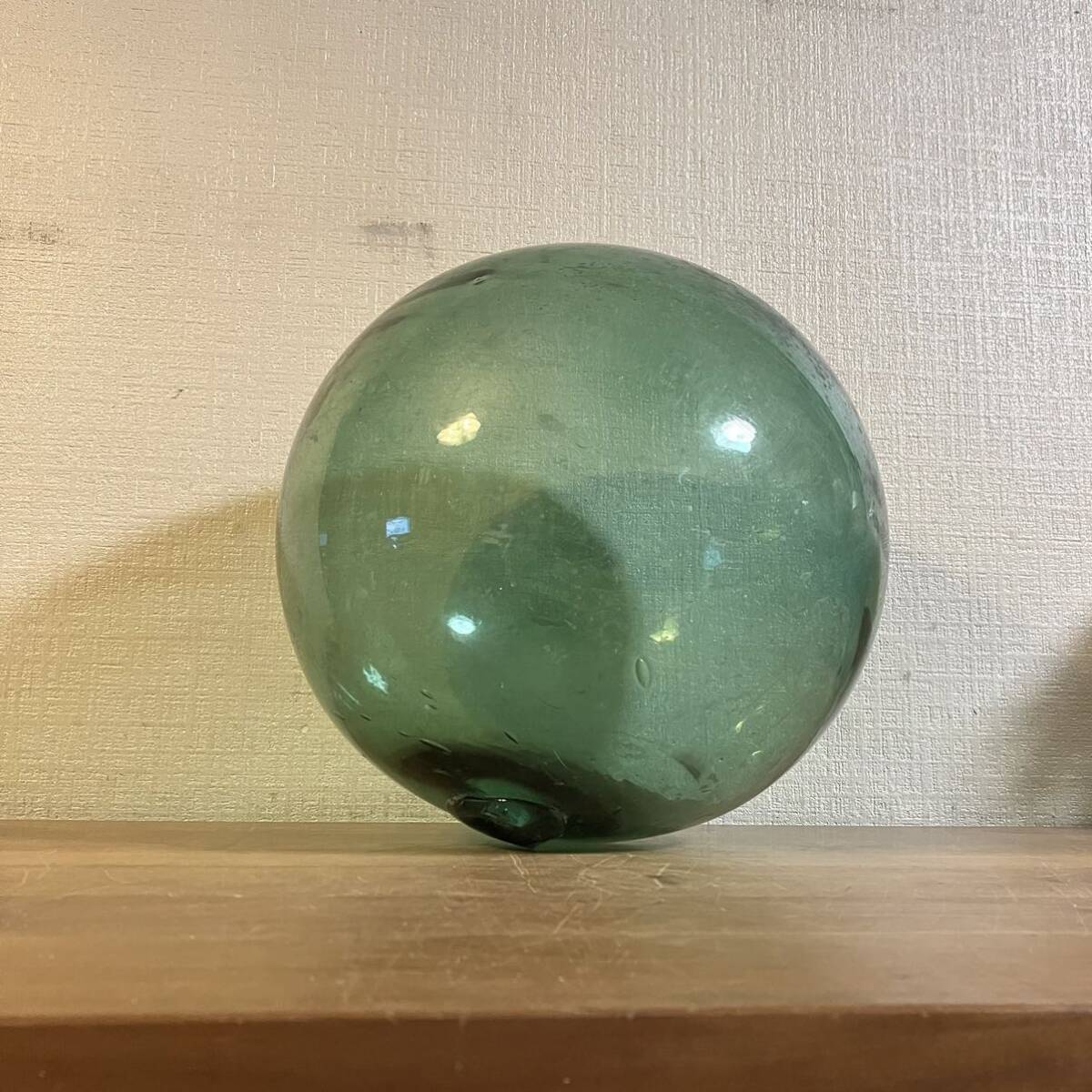 A 昭和レトロ 浮き球 約31cm 瓶玉 びん玉 ビン玉 浮き球 ガラス玉 梵天 漁具 アンティーク ビンテージ インテリア 飾り拍卖