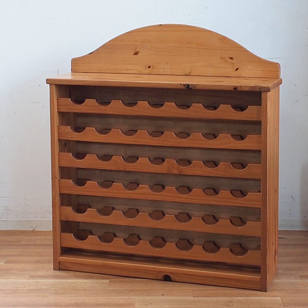 パイン材 ワインラック カントリー 店舗什器 ボトルラック BAR 飲食店 カフェ 棚拍卖