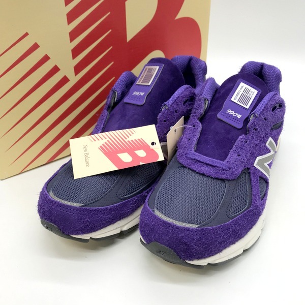 ニューバランス 990v4 Plum Purple U990TB4 スニーカー 美品 シューズ スエード 箱付き メンズ 28㎝ パープル New Balance 靴 B2669◆拍卖