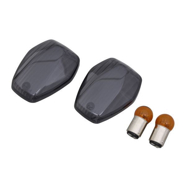 CBR954RR(2002-2003) 用 カスタムウインカーレンズSET W球 フロント スモーク|ポッシュフェイス/POSH拍卖