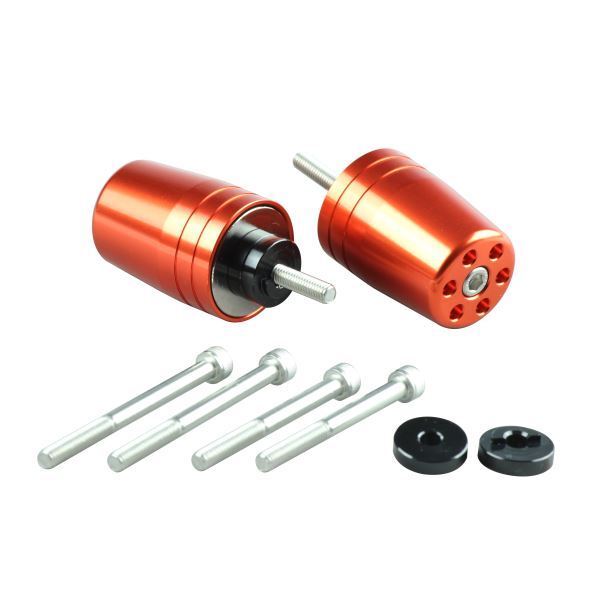 CBR250R(2011-2016) 用 ウルトラヘビーバーエンドキャップ M6タイプ ディープオレンジ|ポッシュフェイス/POSH拍卖