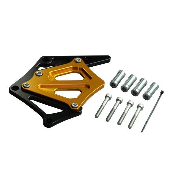 CB400SB/スーパーボルドール(2005-2019) 用 スプロケットカバー ブラック/ゴールド|ポッシュフェイス/POSH拍卖