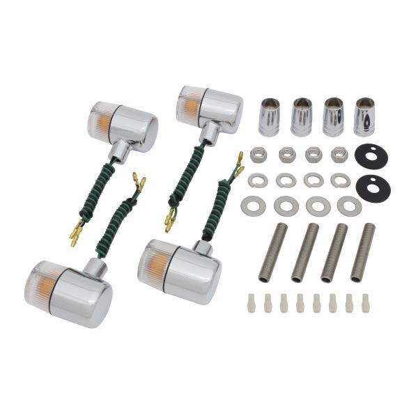 XJR400/S(1993-1994) 用 クラシカル 71タイプ ウインカーKIT メッキボディ/クリアーレンズ|ポッシュフェイス/POSH拍卖