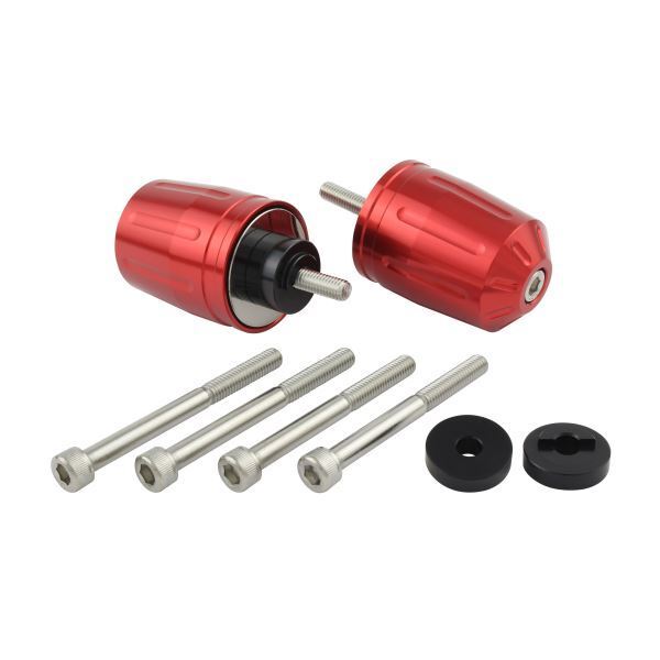 スーパーカブ50(2018-2019) 用 ウルトラヘビーバーエンドキャップ T2 M6タイプ レッド|ポッシュフェイス/POSH拍卖