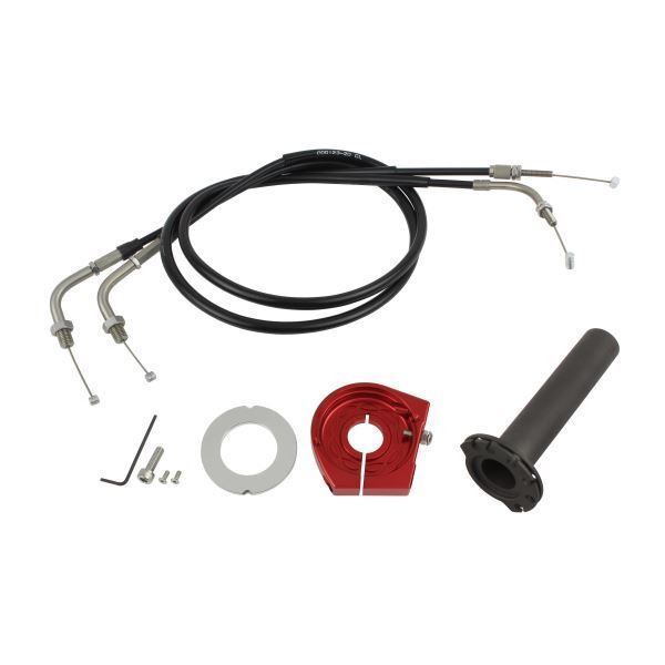 Dトラッカー250(-2007) 用 スリームスリムラインハイスロットルKIT レッド|ポッシュフェイス/POSH拍卖