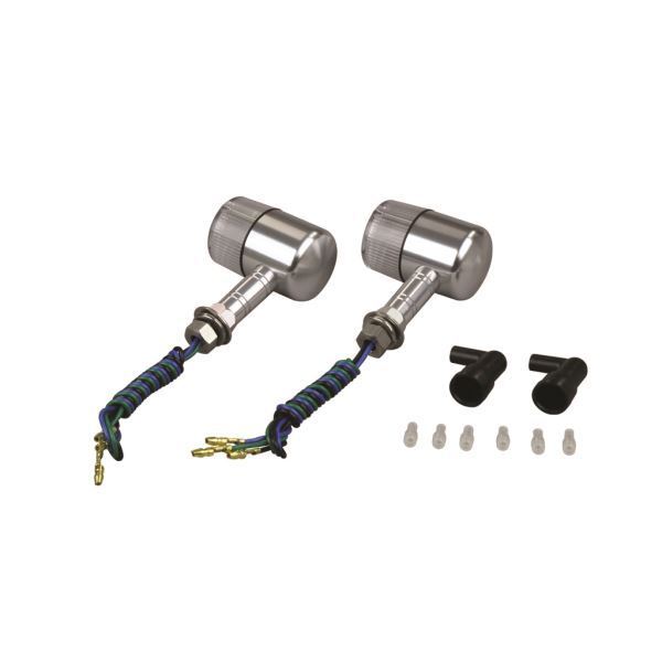 汎用 アルミマシンド71タイプ ロングステーW球(バルブ無) シルバーボディ/クリアーレンズ|ポッシュフェイス/POSH拍卖