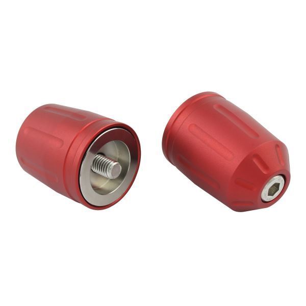 ZZR1100/ZZ-R1100(C/D) 用 ウルトラヘビーバーエンドキャップ T2 M8タイプ マットレッド|ポッシュフェイス/POSH拍卖