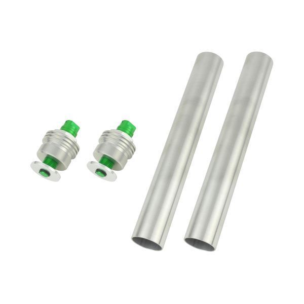 Ninja400/ニンジャ400(2018) 用 イニシャルアジャスターT2(エアバルブ無) シルバーボディ/ライムグリーンシャフト|ポッシュフェイス/POSH拍卖