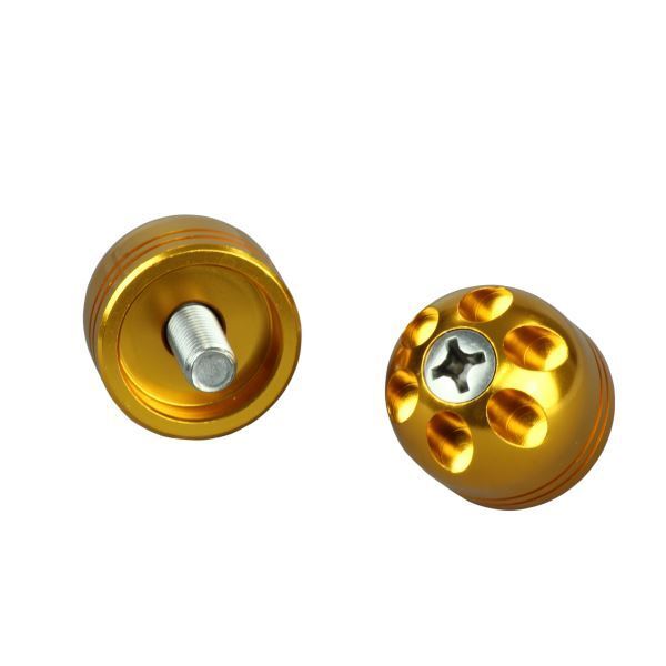 Z1000(2014-2018) 用 VIVIDアルミビッグバーエンドキャップ M8(ボルト径8mm/外径30mm) ゴールド|ポッシュフェイス/POSH拍卖