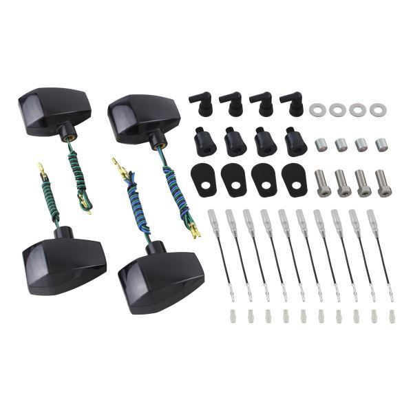 ZRX1200R(2001-2003) 用 ZRタイプ クリスタルカットレンズウインカーKIT ブラックボディ/スモークレンズ|ポッシュフェイス/POSH拍卖