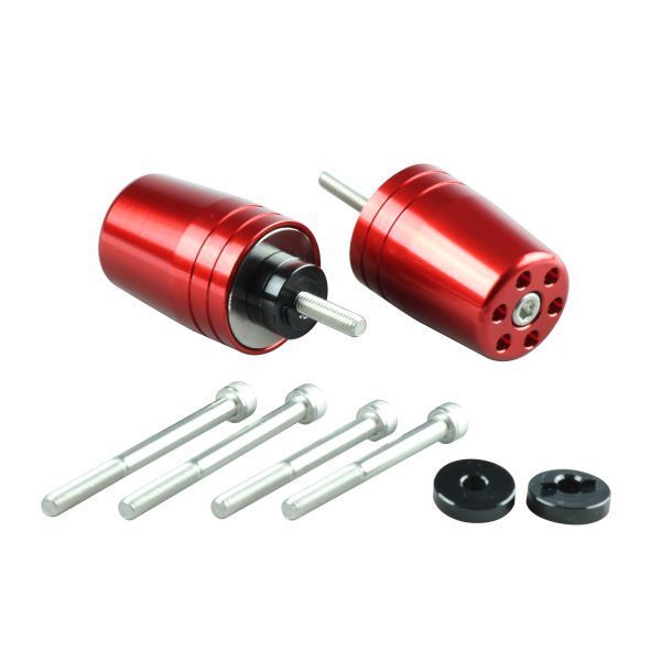 スーパーカブ110(2018-2019) 用 ウルトラヘビーバーエンドキャップ M6タイプ レッド|ポッシュフェイス/POSH拍卖