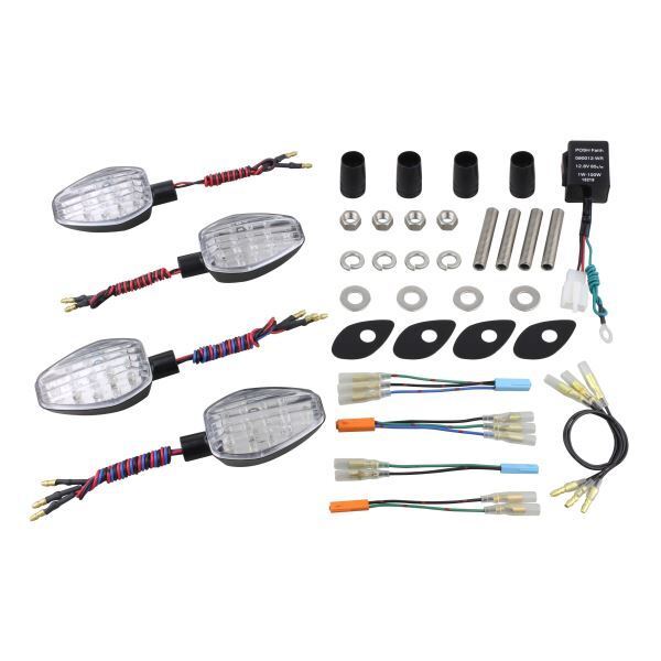 CB1300SB/スーパーボルドール(2005) 用 ライトウェイトLEDウインカーKIT ブラックボディ/クリアーレンズ|ポッシュフェイス/POSH拍卖