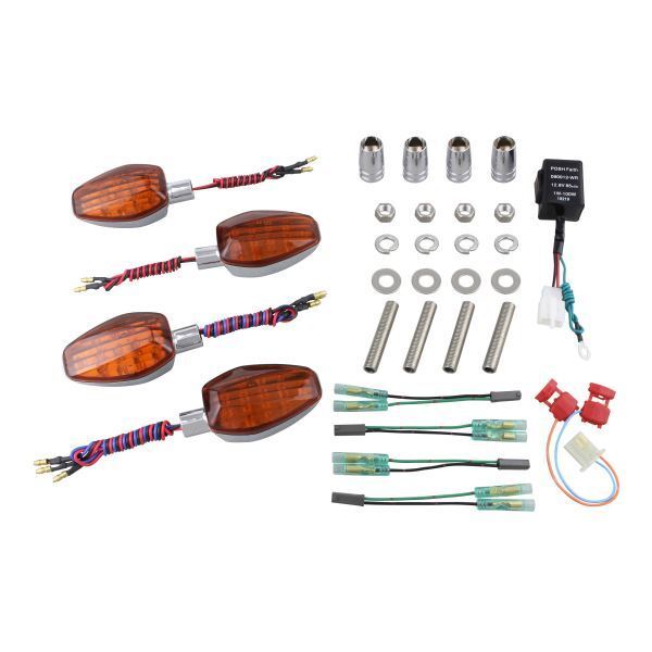 GSX1400用 ライトウェイトLEDウインカーKIT メッキボディ/オレンジレンズ|ポッシュフェイス/POSH拍卖
