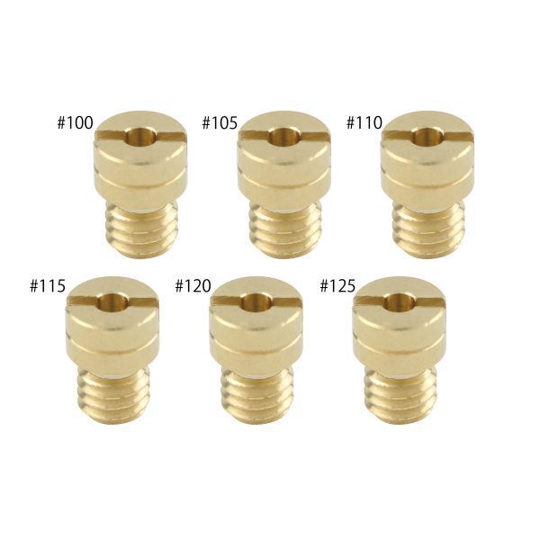 PC18/PC20キャブレター用 メインジェットSET(5X6.7) ケイヒン丸小#100#105#110#115#120#125(各1×6個SET)|ポッシュフェイス/POSH拍卖