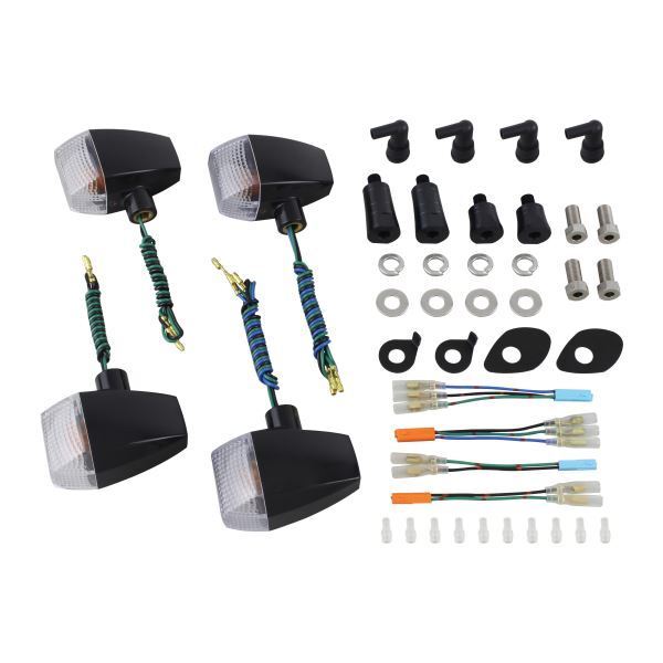 CB1300SF(2003-2005) 用 ZRタイプ スタンダードレンズウインカーKIT ブラックボディ/クリアーレンズ|ポッシュフェイス/POSH拍卖