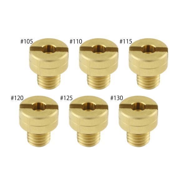 TZM50R(-1999) 用 メインジェットSET(8X9) ミクニ(丸大) #105#110#115#120#125#130(各1×6個SET)|ポッシュフェイス/POSH拍卖