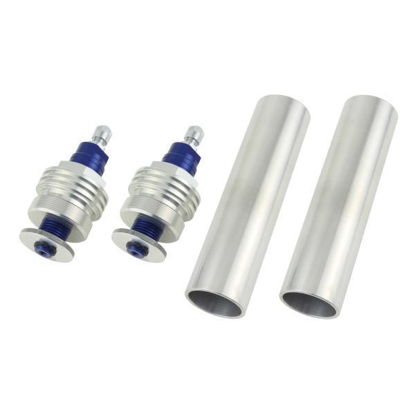 SRX400/SRX600(1990-) 用 イニシャルアジャスターT1(エアバルブ付) シルバーボディ/ブルーシャフト|ポッシュフェイス/POSH拍卖