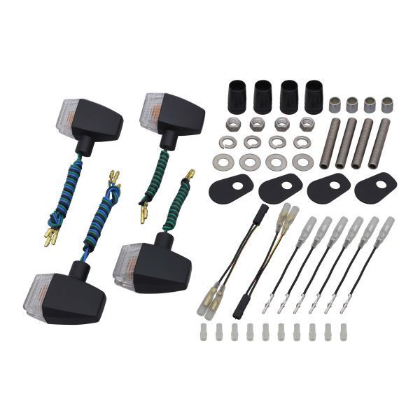 ZRX1200R(2001-2003) 用 クラシカル スリムシャープタイプ ウインカーKIT ブラックボディ/クリアーレンズ|ポッシュフェイス/POSH拍卖