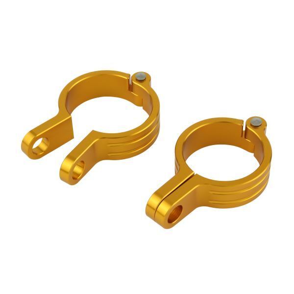 汎用 マシンドウインカーステークランプベース 41mm ゴールド|ポッシュフェイス/POSH拍卖