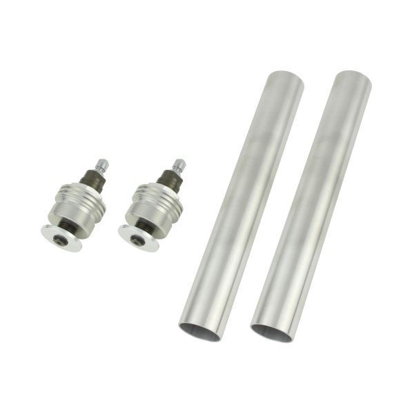 Ninja250/ニンジャ250(2018) 用 イニシャルアジャスターT1(エアバルブ付) シルバーボディ/チタンシャフト|ポッシュフェイス/POSH拍卖