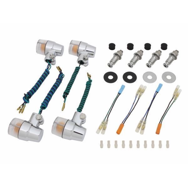CB400SF-VTEC1/2(1999-2003) 用 スーパーバイクミニタイプ ウインカーKIT メッキボディ/クリアーレンズ|ポッシュフェイス/POSH拍卖