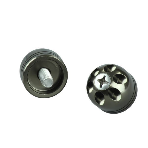 ZZR1200/ZZ-R1200用 VIVIDアルミビッグバーエンドキャップ M8(ボルト径8mm/外径30mm) チタン|ポッシュフェイス/POSH拍卖