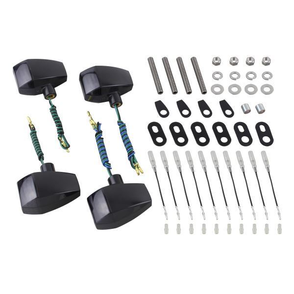 GPZ900R(A8-) 用 ZRタイプ クリスタルカットレンズウインカーKIT W球仕様 ブラックボディ/スモークレンズ|ポッシュフェイス/POSH拍卖