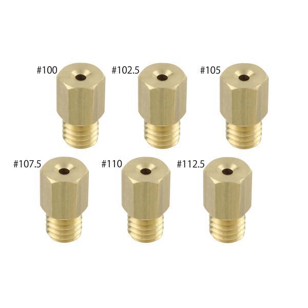 TV26キャブレター用 メインジェットSET(6X11.5) ミクニ(六角大) #100#102.5#105#107.5#110#112.5(各1×6個SET)|ポッシュフェイス/POSH拍卖