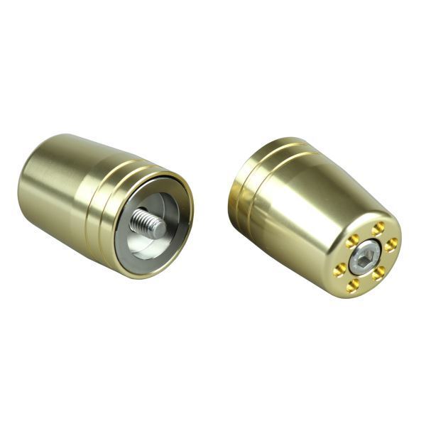 ZX-10R(2011-2018) 用 ウルトラヘビーバーエンドキャップ M8タイプ シャンパンゴールド|ポッシュフェイス/POSH拍卖