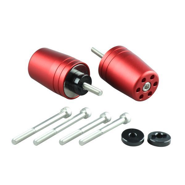 CB400SB/スーパーボルドール(2005-2019) 用 ウルトラヘビーバーエンドキャップ M6タイプ マットレッド|ポッシュフェイス/POSH拍卖