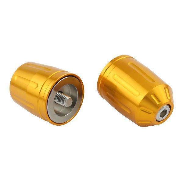 Ninja1000/ニンジャ1000(2003-2021) 用 ウルトラヘビーバーエンドキャップ T2 M8タイプ ゴールド|ポッシュフェイス/POSH拍卖