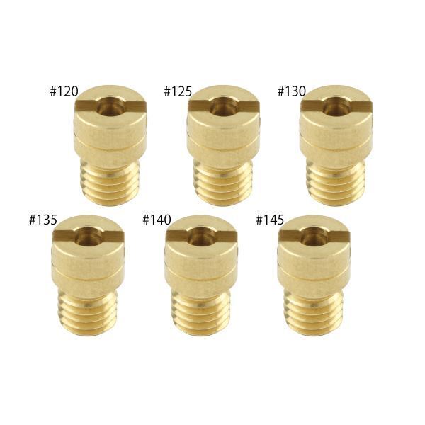 ST250(2004-2007) 用 メインジェットSET(6X9) ミクニ(丸小) #120#125#130#135#140#145(各1×6個SET)|ポッシュフェイス/POSH拍卖