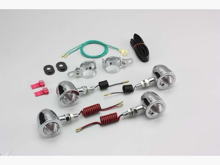 マグナ250/MAGNA(MC29)用 ブレットウインカーキット・フォークマウント(クリアレンズ) |ハリケーン拍卖