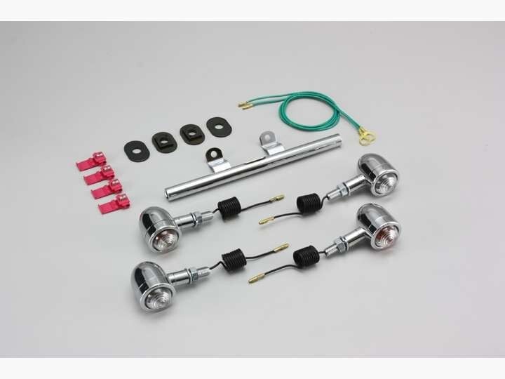 スティード600/VLX(88-98)用 ミニブレットウインカーキット・ステムマウント(クリアレンズ) |ハリケーン拍卖