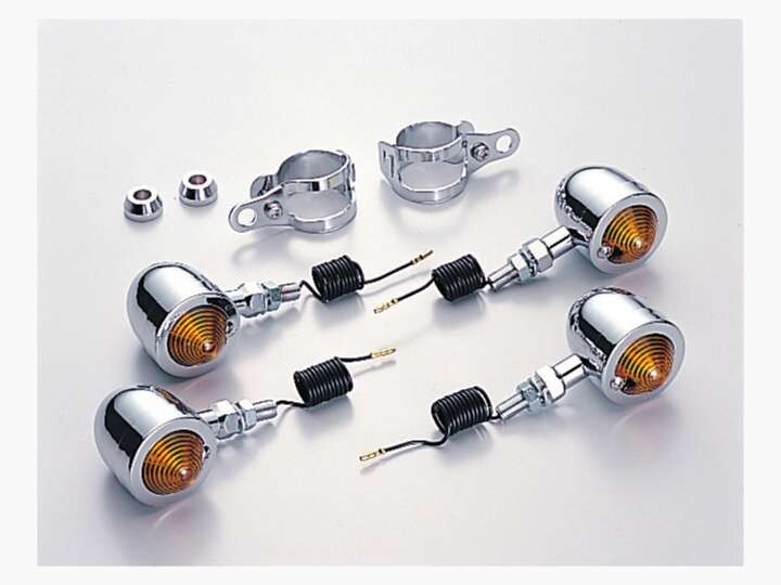 ドラッグスター400/DS400(96-16)用 ブレットウインカーキット・フォークマウント(オレンジレンズ) |ハリケーン拍卖