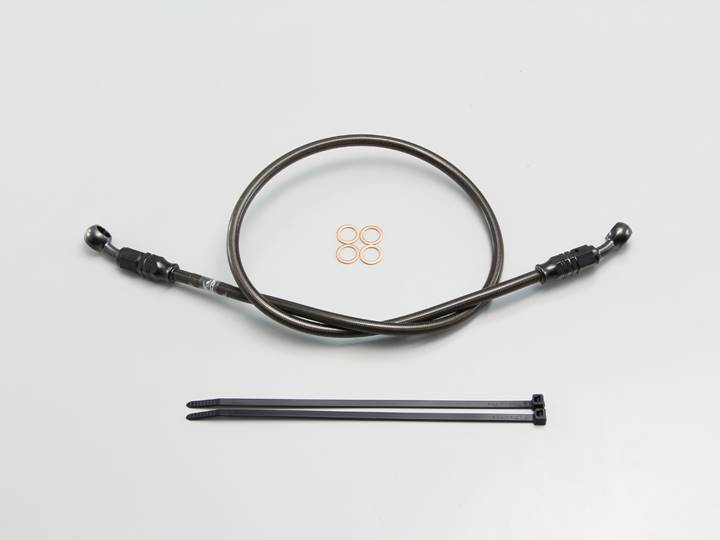 汎用 ステンメッシュ・ブレーキホース Pタイプ(フルステンレス/ブラック) 65cm|ハリケーン拍卖
