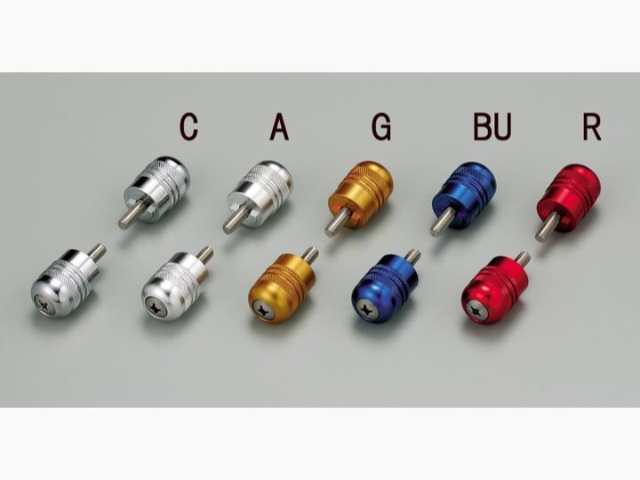 CBR125R(13-16/JC50)用 φ22ローレットアルミ・バーエンドキャップ(レッド)|ハリケーン拍卖