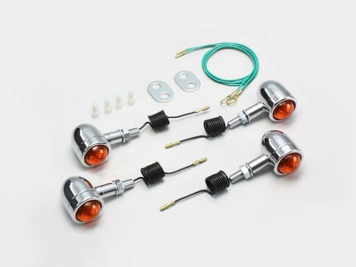JAZZ/ジャズ(86-99/AC09)用 ミニブレットウインカーキット・ステムマウントP(オレンジレンズ) |ハリケーン拍卖