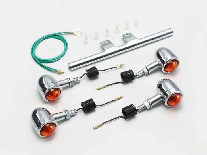 ジョーカー90/JOKER90(96-99/HF09)用 ミニブレットウインカーキット・ステムマウント(オレンジレンズ) |ハリケーン拍卖