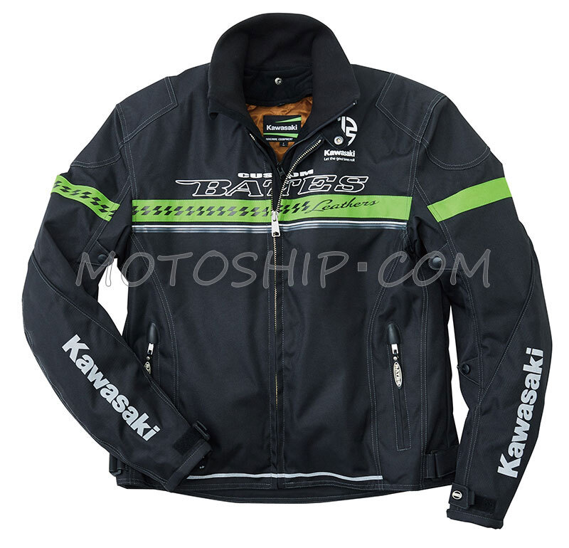 カワサキ純正/2022秋冬 ロングシーズン・ジャケット(ブラック×グリーン/Mサイズ)|Kawasaki拍卖