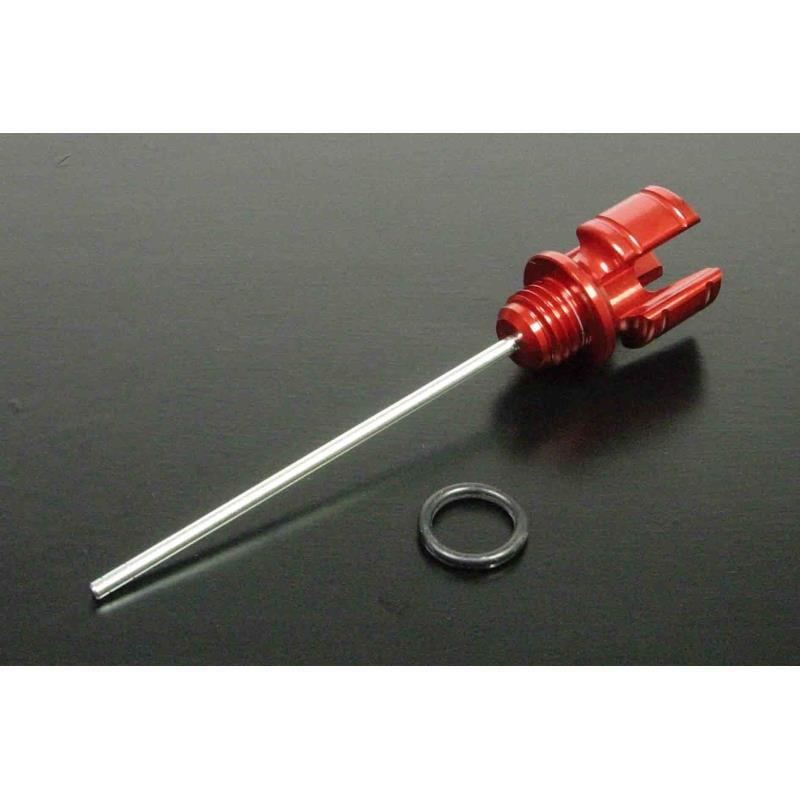 スーパーカブ110(FI/JA07-1000001-)用 アルミ削り出しオイルレベルゲージ (レッド)|タケガワ/武川拍卖