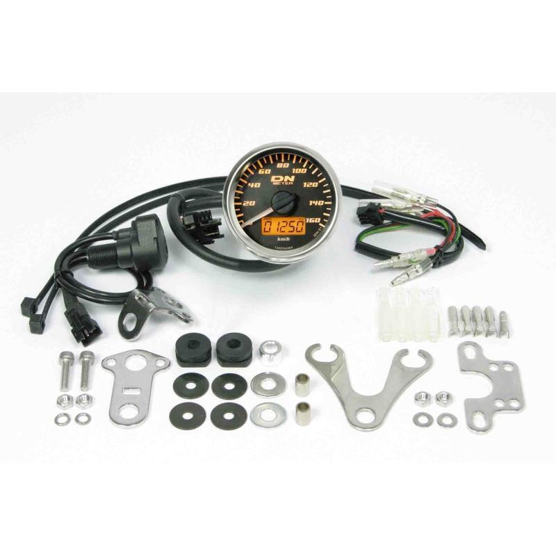 バッテリーレス車(AC12V)用 スモールDNスピードメーター(オレンジLED)|タケガワ/武川拍卖
