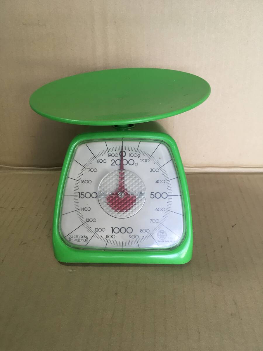 ・キッチンスケール ハカリ/ヤマト yamato/2kg/黄緑色/A8115/5412拍卖