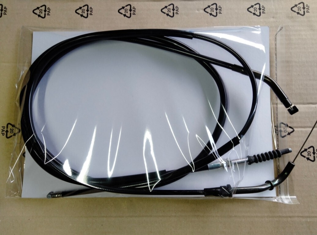 送料込み KAWASAKI GPZ400F GPZ400F2 GPZ550F用 25cmロング クラッチ アクセル ワイヤー ケーブル セット 黒 新品拍卖