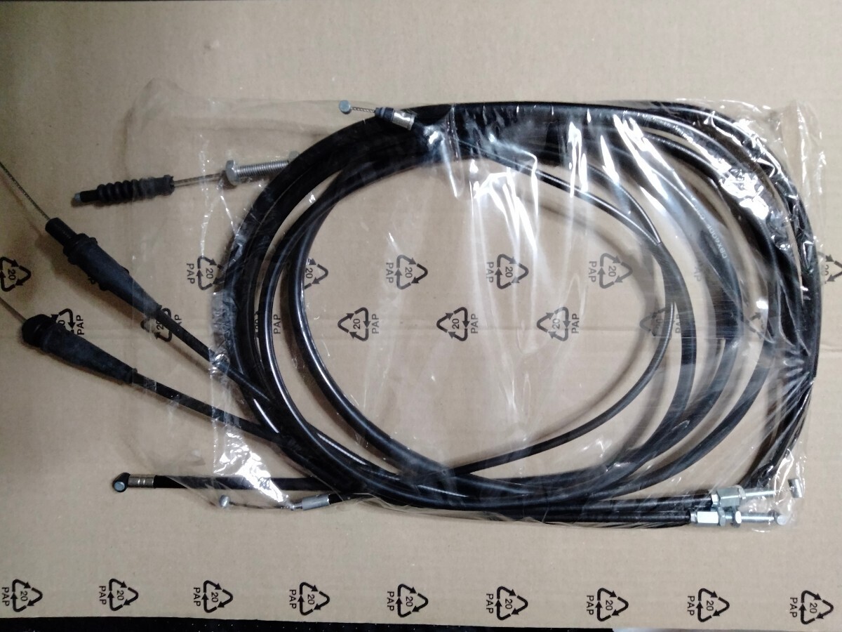 NTS送料込みHONDA CBX400F CBX400F2 CBX550F アクセル クラッチ チョーク ワイヤー ケーブル セット 黒 20cmロング長さ拍卖