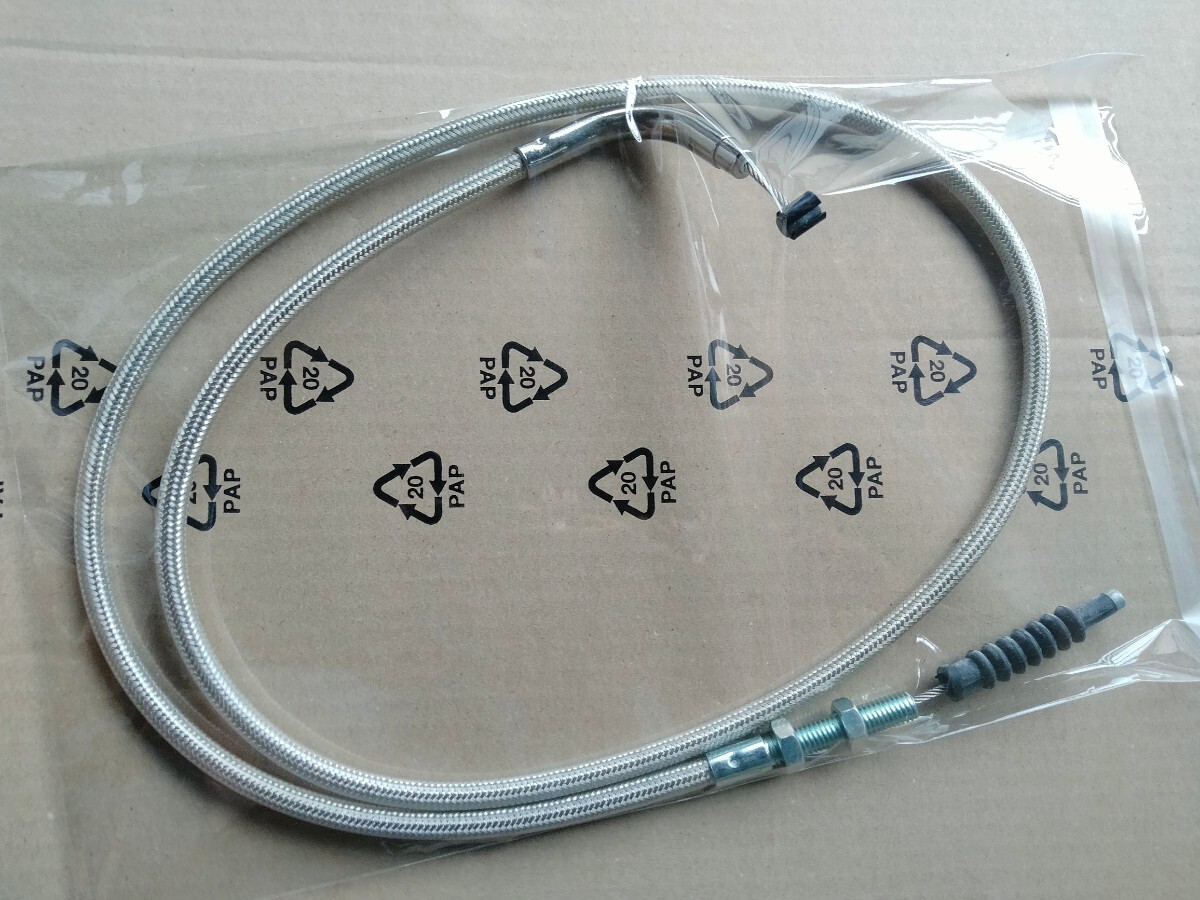 送料込み YAMAHA XJR400 XJR400R XJR400S 10cmロング クラッチ ワイヤー ケーブル メツシュ 新品拍卖