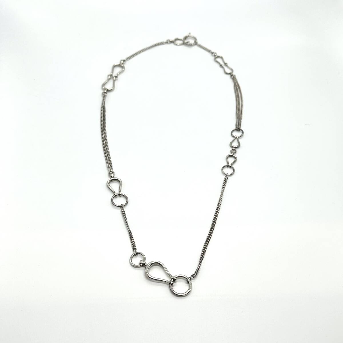 【希少】 Hermes ホースビット ロングネックレス シルバー ヴィンテージ シルバー925拍卖